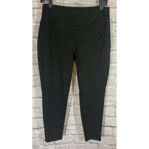 Three Dots Cropped Ponte Pant Leggings Pull On Elastic Waist Hi Rise Shaping L